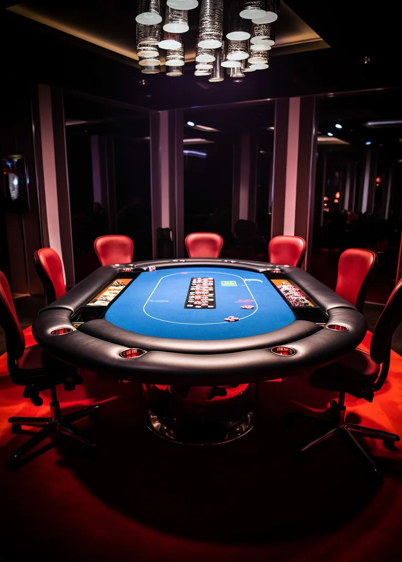 Elegant casino room with slot machines